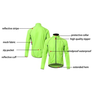 Men Cycling Windbreaker Wind jacket Windproof Waterproof Mountain Bike MTB Clothing Reflective (4)