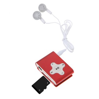 Mini Clip Dot Circle Pattern Music MP3 Player Support TF Card + Mini USB Cable Earphone