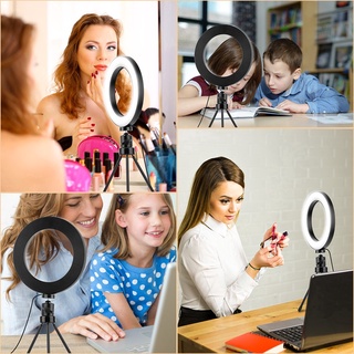 ♗❒selfie light▥♤◑6.2 Inch LED Ring Light Live Lamp with Tripod Stand Dimmable Photography Lighting f