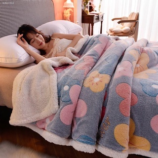 Double Layer Thicken Quilt Winter Child Nap Blanket Coral Fleece Warm