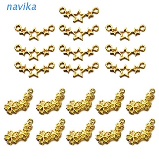 NAV 10Pcs Star Flower Connector Blank Resin Frames Open Bezel Setting Jewelry Making