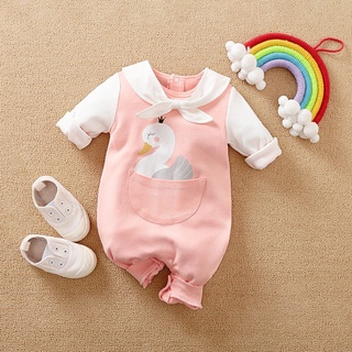 Newborn Baby Girl Jumpsuit Baby One Piece Cartoon Cotton Infant Romper Baby Girl Clothes Long Sleeve Jumpsuit Baby Clothes
