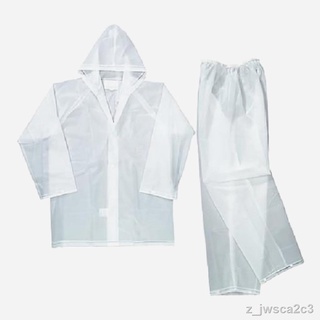 ❅♟SM Accessories Men’s Extra Large Deluxe Detachable Rainsuit – Frosted White