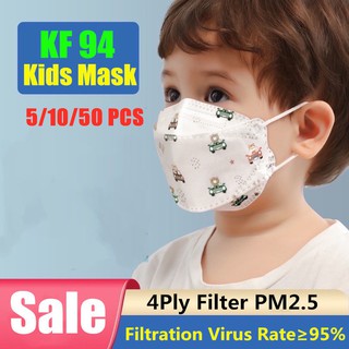 KF94 Kids Mask Korea Original KF94 Mask Kids KF94 Kids Facemask Face Mask For Kids 5pcs/10pcs/50pcs