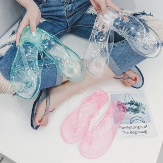 Summer Sweet Jelly Crystal Transparent Flip Flops Beach Slippers