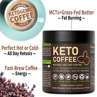 Keto Coffee/Drink Slimming Weight Sugar Management Diet Fat Burner Collagen energy all day slim (1)