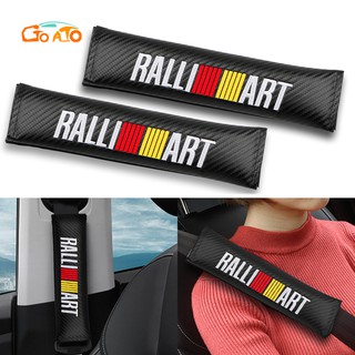 GTIOATO Ralliart Car Seat Belt Cover Universal Carbon Fiber Safety Belt for Cars Auto Shoulder Protector Strap Pad Cushion Cover