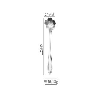 【READY STOCK】Creative golden rose stainless steel spoon coffee dessert milk powder honey spoon long handle mixing spoon (7)
