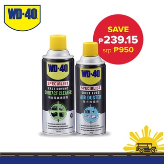 WD-40® Specialist™ Fast Drying Contact Cleaner 360ml + WD-40® Specialist™ Dust Free Air Duster 200g