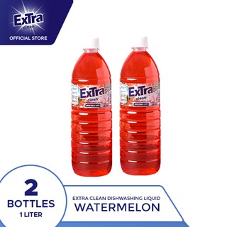 Extra Clean Watermelon Scent Dishwashing Liquid 1L Bottle of 2