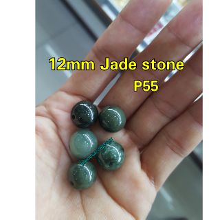 12mm Jade stone dark/milky