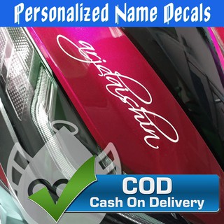 Name Decals / Stickers for motorcycles, helmets, cars, etc.