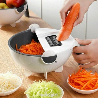9 In 1 Home Multifunction Detachable Kitchen Easy Use Drain Basket Vegetable Cutter Set