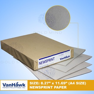 Van Hawk Newsprint Paper A4 8.27" × 11.69" (1 Ream - 500pcs)