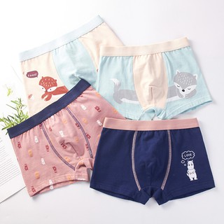 【Hot sale】5PCS Cotton Boys Underwear Children Cute Cartoon Breathable Soft Panties Kids Boxer Briefs