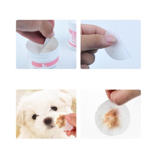 120pcs Pet Dog Eye Wet Wipes Tear Stain Remover Gentle Cleaning Wipes Wet Tissue