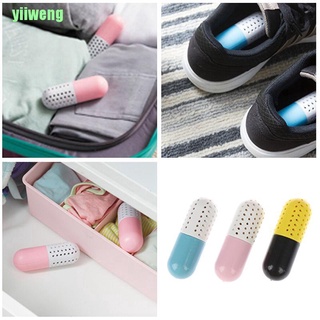 ▫►【Stock】 YW 1Pc Moisture absorber shoes deodorant capsule shaped drawer shoes deodorizer