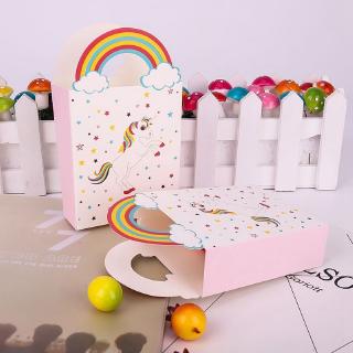 Unicorn Gift Box Party Candy Box Rainbow Star Cartoon Unicorn Birthday Party