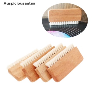 Auspiciousaetna LP Vinyl Record Cleaning Brush Anti-static Goat Hair Wood Handle Brush Cleaner PH
