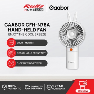 Gaabor GFH-N78A Hand-held Fan | 250mAh Battery | USB Rechargeable |5000r Motor |Detachable Front Net