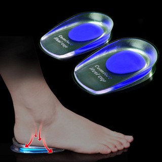 Heel Support Pad Cup Gel Silicone Insole Plantar Fasciiti Shock Cushion Orthotic