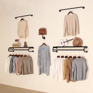 Clothing Store Hanger Display Rack Wall-Mounted Combination Side Hanging Women's and Children's Clothing Shelf Wall Hanger Clothing Store Display Rack hanger rackdisplay shelfclothes hangerclothes rackhanging display (1)