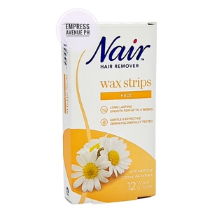Nair Hair Remover Wax Strips for Face (12 Wax Strips)