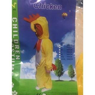 chicken costume for kids 2-7yrs