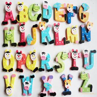 ◕ω◕Fridge Wooden Magnet Baby Children Toy A-Z Educational Alphabet 26 Letter