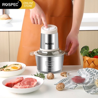 【Meat grinder】ROSPEC 300W Powerful Food Chopper Stainless Steel Meat Grinder 2L Food Processor Elect