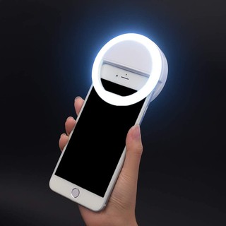 Mini Selfie Ring light Portable LED Rechargeable Clip-on Enhancing Photography