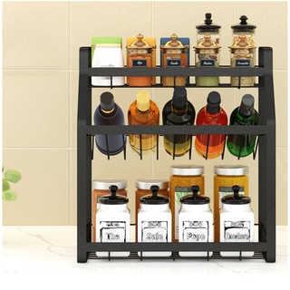 Spice Rack Condiment Seasoning Storage Organizer For Kitchen Bathroom Cabinet (2)