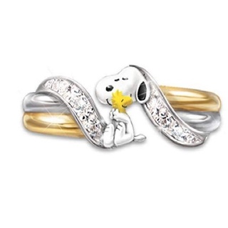 ■1Pcs Cute Classic Cartoon Dog Ring Two-color Charming Cute Pet Ring