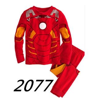 Boys Hero Ironman Pajamas Soft Cotton Baby Cartoon Clothes Set Kids Sleepwear Homewear 2Y-7Y 1set