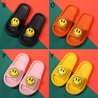Bobora New Smiling Indoor Non-slip Fashion Wild EVA Ultra Light Tasteless Environmentally Friendly Slippers For 1-7Y