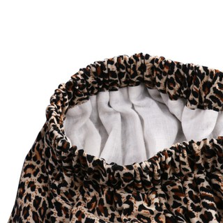 Summer Baby Girls Denim Shirts+Leopard Culotte Skirt+Cute Headband Clothing Set (6)