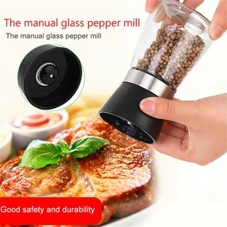 Kitchen Accessory Stainless Steel Glass Manual Pepper Salt Spice Mill Grinder