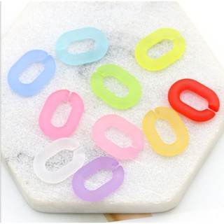 Korean frosted chain opening ring DIY handmade earrings hair accessories material accessories 30pcs (2)