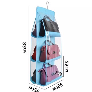 Hanging purse Organizer 6-pocket