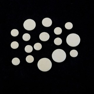 17 Pcs White Clarinet Leather Pads Set Woodwind Musical Instruments Parts