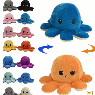 Gooday Double-sided Tiktok Reversible Color Flip Stuffed Octopus and Doll Soft Squishy Toys