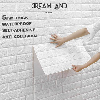 Big Size 70x77cm 5mm 3D Brick wallpaper sticker self adhesive foam living room decor