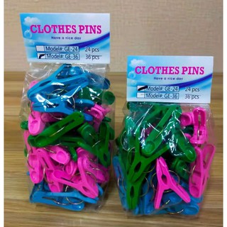 G&E 24 to 36 pcs. CLOTHES PINS (SIPIT) A6 CLIP assorted in color