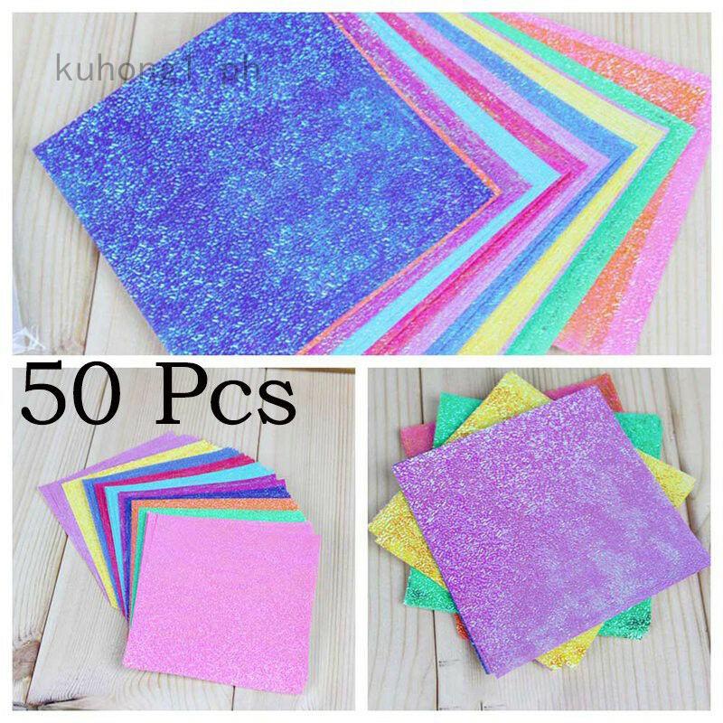 Sparkling Shiny Glitter Paper Bird Boat Mixed Colors Animal Star Origami Gift (1)