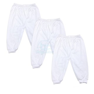 Newborn Baby Plain White Cotton Pajama (1)