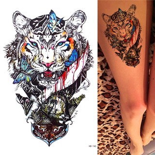 21x14.8CM Tiger Fake Flash Waterproof Body Arm Henna Temporary Tattoo Sticker