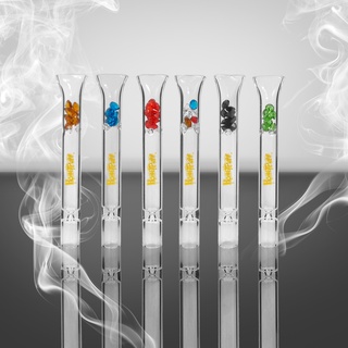 Handmade fashion HONEYPUFF Glass One Hitter Pipe Bat With Diamond Design 103MM Tobacco Hand Pipes