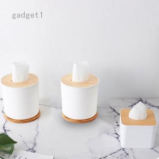 Wooden lid tissue box with removable mini Tissue storage tube