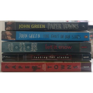 John Green books (paper towns, looking for alaska, let it snow, the fault in our stars