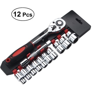 12pcs 1/2 inch Socket Wrench Set CR-V Drive Ratchet Wrench Spanner For Bicycle Motorcycle Car Repair